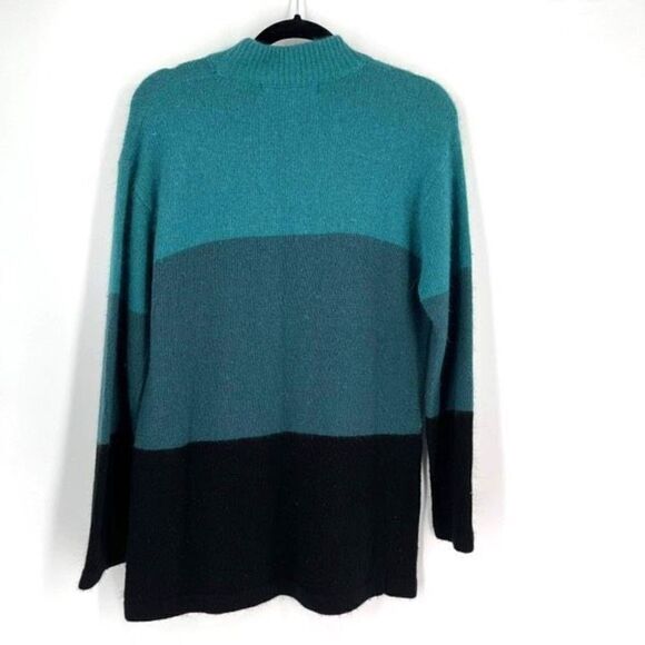 Vintage Segue Embroidered silk angora lambswool Sweater Blue Size Medium - Picture 2 of 8